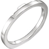 14K White Band