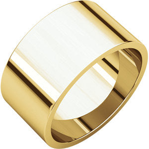 14K Yellow 10mm Flat Band