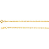 14K White 1.5mm Rope 16" Chain