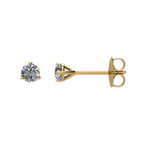 14K Yellow 1-5 CTW Diamond Stud Earrings