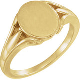 14K Yellow Signet Ring