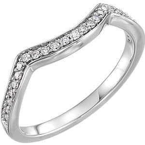 14K White 1-6 CTW Diamond Band