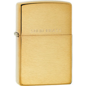 Brushed Brass with Solid Brass Engraved Lighter