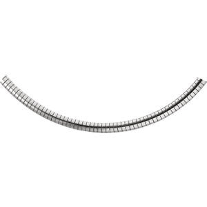 Sterling Silver 6mm Solid Domed Omega 16" Chain