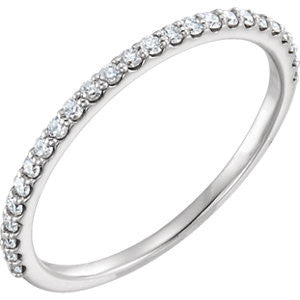 14K White 1-4 CTW Diamond Band