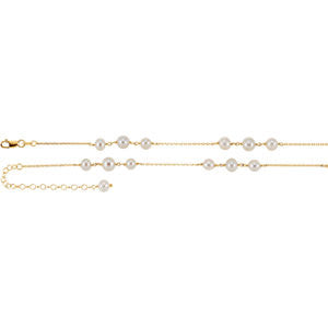 14K Yellow Freshwater Cultured Pearl Necklace