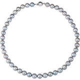 Sterling Silver Freshwater Cultured Grey Pearl 18" Necklace