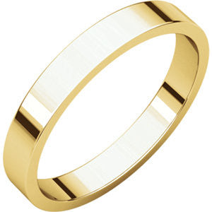 14K Yellow 3mm Flat Band