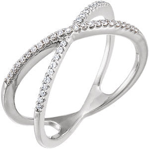 Platinum 1/6 CTW Diamond Ring Size 7