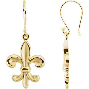 Sterling Silver Fleur-de-lis Earring