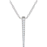 14K Yellow 1/4 CTW Diamond Graduated 16-18" Bar Necklace