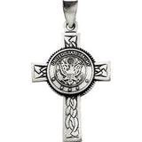 Sterling Silver U.S. Army Cross Pendant