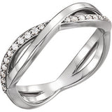 14K White 1/5 CTW  Diamond Infinity-Inspired Ring