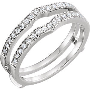 14K White 1-4 CTW Diamond Ring Guard