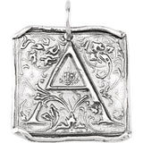 Sterling Silver Initial "C" Vintage-Style Pendant