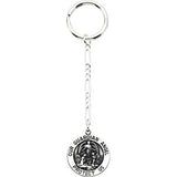 Sterling Silver 25mm Guardian Angel Key Chain