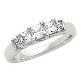 14K White 3-4 CTW Diamond Anniversary Band