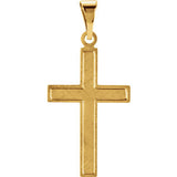 14K White 18x12mm Cross Pendant