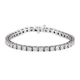 18K White 10 CTW Diamond Line 7.25" Bracelet