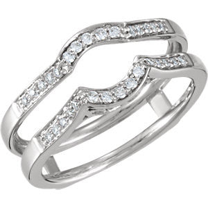 14K White 1-5 CTW Diamond Ring Wrap