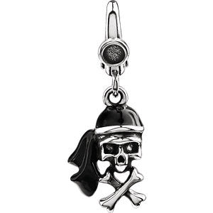 Enamel Pirate Skull Charm