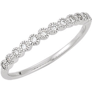 14K Rose 1-6 CTW Diamond Anniversary Band Size 7