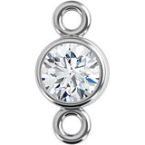 14K White .015 CTW Diamond Micro Bezel Link