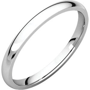 Platinum 2mm Light Comfort Fit Band