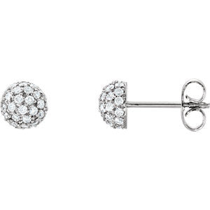 14K White 1-2 CTW Diamond Earrings