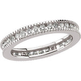 Platinum 5-8 CTW Diamond Eternity Band Size 5