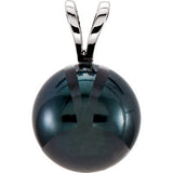 14K Yellow 6mm Black Akoya Pearl Pendant