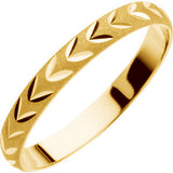 14K Yellow Youth Diamond Cut Band Size 0.5