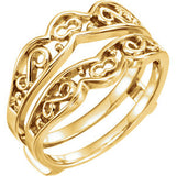 14K White  Ring Guard