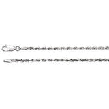 14K Yellow 2.5mm Diamond Cut Rope 7" Chain