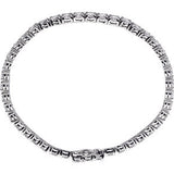 Sterling Silver 5mm Round Cubic Zirconia Bracelet