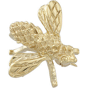 14K Yellow 18x16mm Bee Brooch