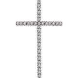 14K Yellow 1 CTW Diamond Cross Pendant