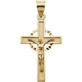 14K Yellow 30.5x20.5mm Crucifix Pendant