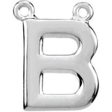 14K Yellow Letter "E" Block Initial Necklace Center