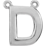 14K Yellow Letter "E" Block Initial Necklace Center