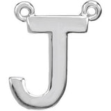 14K Yellow Letter "E" Block Initial Necklace Center