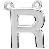 14K Yellow Letter "E" Block Initial Necklace Center