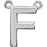 14K Yellow Letter "E" Block Initial Necklace Center