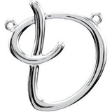 Sterling Silver "H" Script Initial