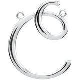 Sterling Silver "H" Script Initial