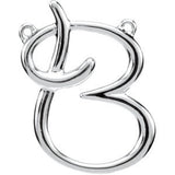 Sterling Silver "H" Script Initial