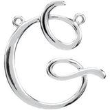 Sterling Silver "H" Script Initial