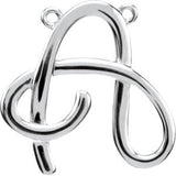 Sterling Silver "H" Script Initial