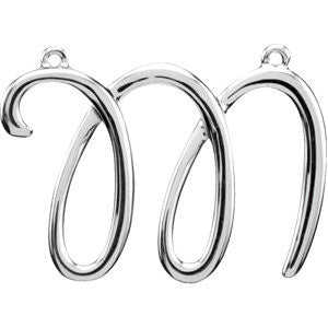 Sterling Silver "H" Script Initial