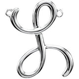 Sterling Silver "H" Script Initial